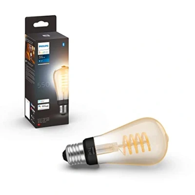 Immagine di Philips Lighting Hue Lampadina LED 871951430146700 ERP: G (A G) White Ambiance E27 Einzelpack Edison ST64 Filament 300lm 7 W Da bianco caldo a