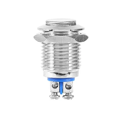 Immagine di interruttore momentaneo pulsante di avviamento in metallo impermeabile da 12 mm, elettrico a