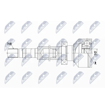 Immagine di NTY NPW VV 099 Kit Giunto Omocinetico Trasmissione automatica Assale anteriore Dx VOLVO: XC90 I