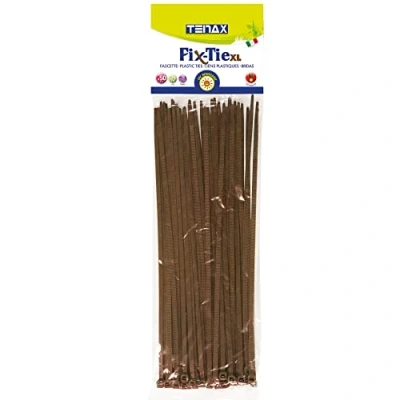 Immagine di TENAX FIX TIE XL Fascette Multiuso in Plastica Lunghezza 29 cm Marrone, Confezione da 50 pezzi
