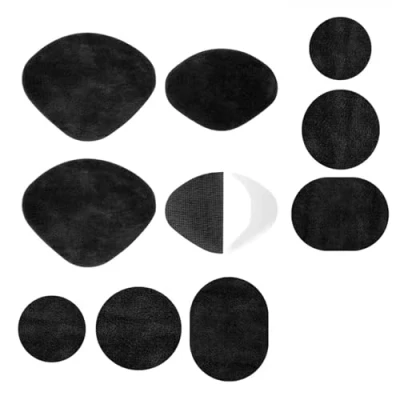 Immagine di 5 paia di riparazione del tallone delle scarpe, kit toppe autoadesive interne per scarpe fori riparazione, toppa da ginnastica (colore: nero)