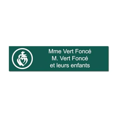 Immagine di Mygoodprice Placca con incisione per nome e numero della cassetta delle lettere, autoadesiva, 10 x 2,5 cm, personalizzabile da 1 a 3 righe, colore: Verde scuro