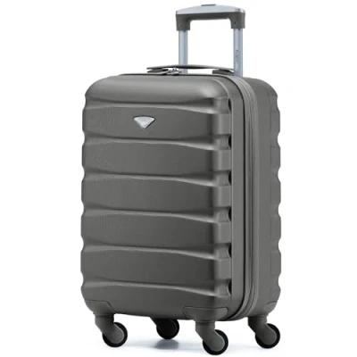 Immagine di Flight Knight Valigie rigide in ABS a 4 ruote leggere per trasportare bagagli mano approvate oltre 100 compagnie aeree tra cui easyJet, British Airways, RyanAir, Virgin Atlantic, Emirates e