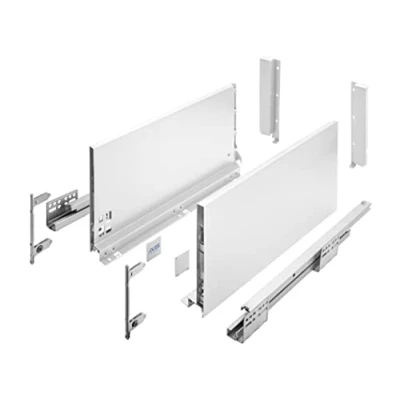 Immagine di GTV Guide per cassetti AXIS Pro, estraibili con estrazione, colore bianco, portata fino a 40 kg, sistema push to open, accesso libero, larghezza: 350 mm, altezza: 200 mm