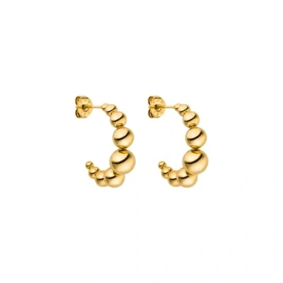 Immagine di PURELEI® Bubbly Orecchini da donna in resistente acciaio inossidabile impermeabili Diametro 18,5 mm Gioielli alla moda per un look personalizzato (Argento)