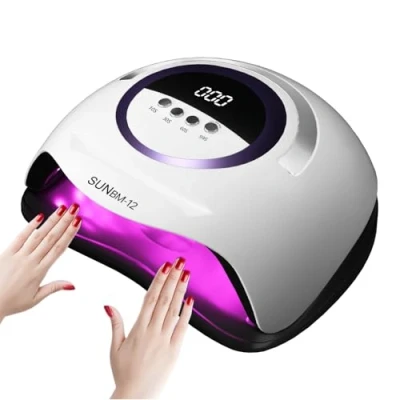 Immagine di DMJWAN Lampada UV LED per Unghie, 300W Asciugatura Rapida con Sensore Automatico a 72 LED, Automatico, 4 Timer