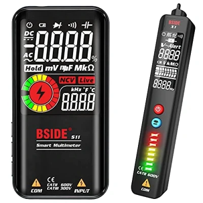 Immagine di Kit Multimetro Intelligente e Tester di Tensione Senza Contatto BSIDE S11+X1 Automatico Ricaricabile Penna Rivelatore Set Elettricista