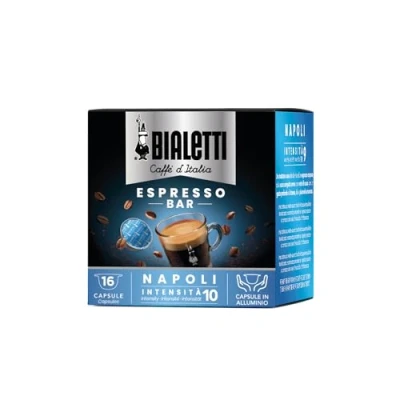 Immagine di Bialetti Caffè d&#039;Italia Napoli Espresso Bar, Intensità 10, Confezione da 16