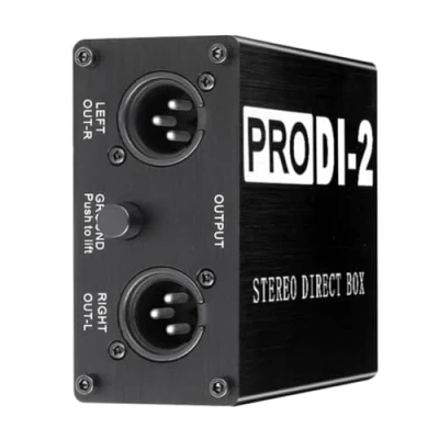 Immagine di Hanabitx ProDI 2 Direct Box Stereo Passivo Audio di Injection Convertitore a Canali per Chitarra Basso Rumore