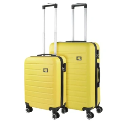Immagine di SKPAT Set Valigie Rigide Offerte. Valigia Grande Rigida, Media Rigida e Bagaglio a Mano. di con Lucchetto Combinazione TSA, Giallo