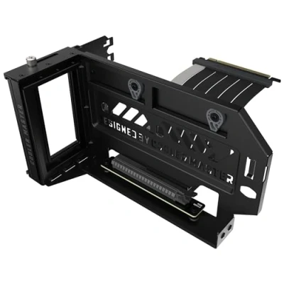 Immagine di Cooler Master Kit Supporto Verticale GPU V3, Per Case PC E ATX/ATX/mATX PCI 4.0, Scheda Video Modulare Regolabile, Staffa Acciaio SGCC, Cavo Riser 165mm Incluso Nero