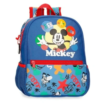 Immagine di Joumma Bags Disney Mickey Peek a Boo, Zaino scolastico, realizzato in poliestere, varie tasche e scomparti, spalline larghe, ergonomiche imbottite., blu, 28