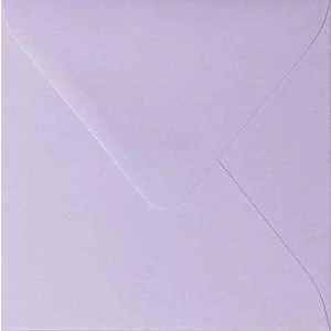 Immagine di Karten und Co. 100 buste quadrate, 15,5 x cm, con chiusura adesiva umettabile, colore lilla