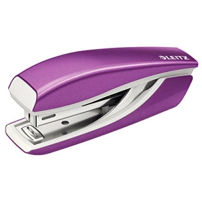 Immagine di Leitz Mini Cucitrice NeXXt WOW, Capacità fino a 10 Fogli, Design Ergonomico in Metallo, Include Punti, Viola