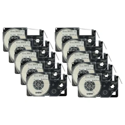 Immagine di vhbw 10 x Cartucce a cassetta 12mm compatibile con Casio KL 130, 200, 2000, 200E, 7200, 7400, G2, HD1 sostituisce XR 12WE1, 12WE.