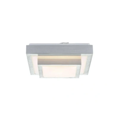 Immagine di plafoniera LED &#039;Mirco&#039; (Moderno) colore Grigio, in Metallo ad es. Soggiorno &amp; Sala da pranzo (1 luce, lampadina inclusa) di Lindby lampada LED,