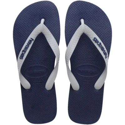 Immagine di Havaianas Top Logo Pop Up, Infradito Comode, Eleganti E Versatili, Basate Sul Modello Top, Strisce Con Appariscente, Suola Antiscivolo, Unisex Adulti, Navy Gray Ice, 45/46 EU