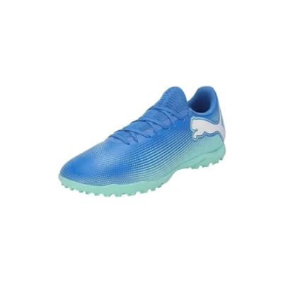 Immagine di Puma Future 7 PLAY TT Scarpe da calcetto con tacchetti, Uomo, Taglia: 41, Hyperlink blue/mint/white Tessuto / sintetico