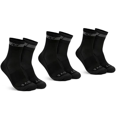 Immagine di GripGrab Merino Wool Regular Cut Cycling Socks Single &amp; Multi Pack Box of 1 and 3 Pairs Breathable Bicycle Sports, Nero, S (38 41)