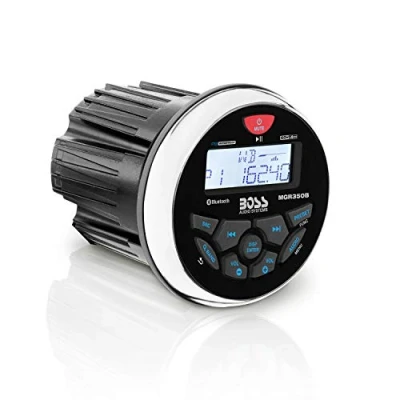 Immagine di BOSS Audio Systems Ricevitore Stereo per misuratore Barche Marine MGR350B unità Principale Bluetooth, nessun Lettore CD Dvd, Amplificatore a 4 canali Integrato, Resistente alle intemperie, USB
