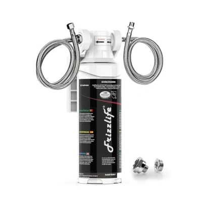 Immagine di Sistema di filtraggio dell&#039;acqua sotto lavello Frizzlife, certificato NSF/ANSI 53 e 42, connessione diretta, filtro da 0,5 micron, rimuove il 99,99% piombo, cloro cattivo gusto