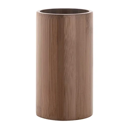 Immagine di Gedy Macao Portaspazzolini da Bagno, Misure e Peso: 12X7X7 CM &amp; 0,088 kg, Porta dentifricio spazzolino in bambù, Finitura faggio Naturale, Design R&amp;S, 2 Anni di Garanzia, Unica
