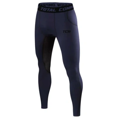 Immagine di TCA Superthermal Calzamaglia da Palestra Compresso Base Layer Termico Corsa Bambino Blu Scuro/Blu Scuro, M Ragazzi (8 10 Anni)