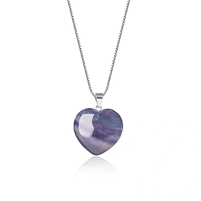 Immagine di COAI Collana da Donna in Argento Sterling con Ciondolo Cuore Fluorite