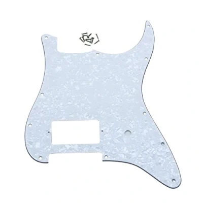 Immagine di Dopro Battipenna per chitarra a 11 fori ST Strat One Humbucker FD Delonge bianco perla