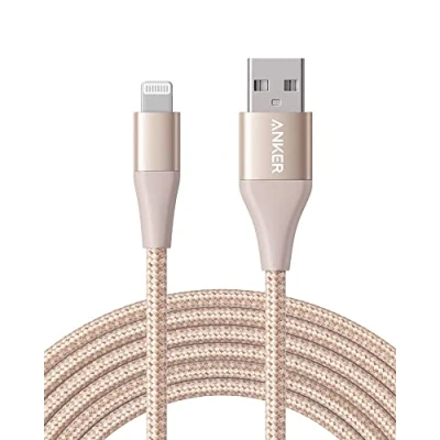 Immagine di Anker Cavo Lightning in Nylon Powerline+ II [Certificato Apple MFi] (3m) per Perfetta Compatibilità con iPhone X / 8/8 Plus 7/7 6/6 5/10 e Tanti Altri.
