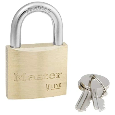 Immagine di Master Lock 4140EUR Lucchetto con Chiavi in Ottone, Oro, 6 x 4 1.3 cm