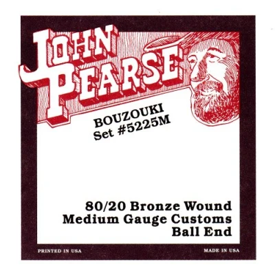 Immagine di John Pearse® Strings »5225M MEDIUM CUSTOMS Bouzouki 80/20 BRONZE BALL END« Corde per 013/044