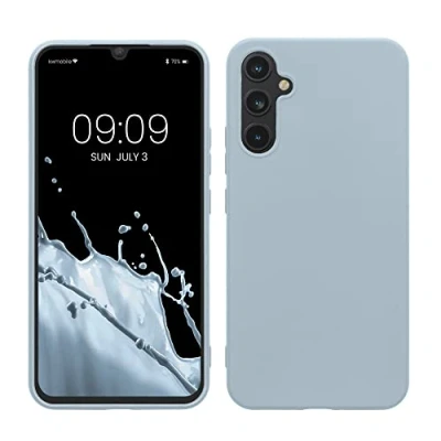 Immagine di kwmobile Custodia Compatibile con Samsung Galaxy A34 5G Cover Back Case per Smartphone in Silicone TPU Protezione Gommata blu chiaro matt