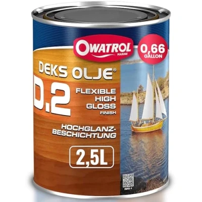 Immagine di Owatrol Deks Olje D2 Finitura Per Legni Esotici, Colore: Trasparente, Size: 2,5 Lt