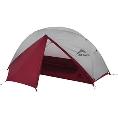 Immagine di Msr Elixir Lightweight Backpacking Tent, Tenda Zaino in Spalla Unisex, Grigio/Rosso, 1 Persona