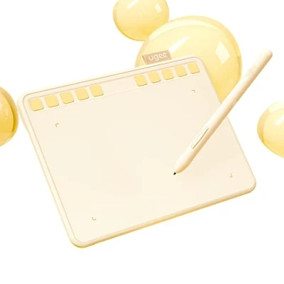 Immagine di UGEE Tavoletta da disegno con 10 tasti di scelta rapida, tablet grafico 16,5 x cm, 8192 livelli senza batteria, funzione inclinazione 60, pad per computer, Mac, Windows,