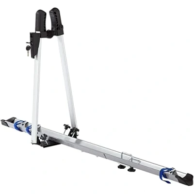 Immagine di FISCHER, portabici da tetto per auto, testato TÜV GS, adatto una bicicletta, carico fino a 15 kg, con serratura, argento
