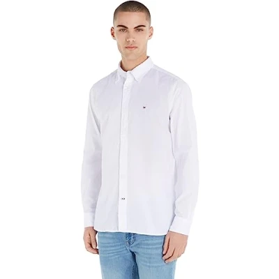 Immagine di Tommy Hilfiger Camicia Uomo Core Flex Maniche Lunghe, Bianco (White), M