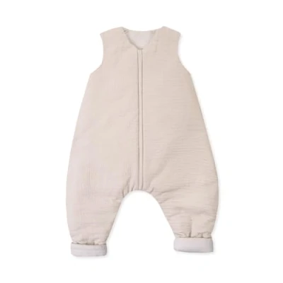 Immagine di Julius Zöllner Tuta da notte imbottita in mussola, imbottitura calda, 2,5 TOG, lavabile a 40 C, made Germany, OEKO TEX Standard 100, sabbia, taglia 92