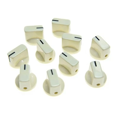 Immagine di KAISH Manopole a pedale effetto AMP per chitarra, 10 pezzi, colore: Bianco invecchiato