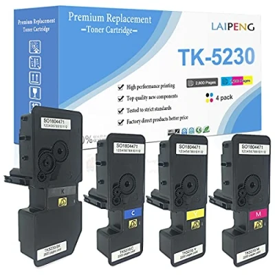 Immagine di 4 Colori Cartuccia Toner Compatibile TK5230 TK 5230 Capacità della Pagina 2600 Pagine per Nero &amp; 2200 C M Y Kyocera ECOSYS P5021cdn, P5021cdw, M5521cdn, M5521cdw Stampanti Laser