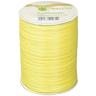 Immagine di Präsent Nastro biodegradabile, Rayon, Giallo, 100 Meter Spool