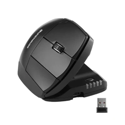 Immagine di Contour Design UniMouse Bluetooth Mouse Bluetooth® Ottico Nero 7 Tasti 800 dpi, 1000 1200 1400 1600 2000 2400 2800 3400
