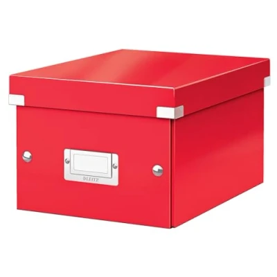 Immagine di Leitz WOW Gamma Click &amp; Store Scatola Portaoggetti Piccola in Cartone, Formato A5, Rosso, 60430026
