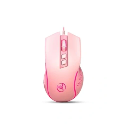 Immagine di HXSJ X100 Mouse da Gioco,Mouse Ergonomico Cablato per PC con Illuminazione a LED 7 Colori,7 Pulsanti,Sensore Ottico di Gioco,Fino 3600 DPI,Leggero,per PC,Mac,PS4 Rosa