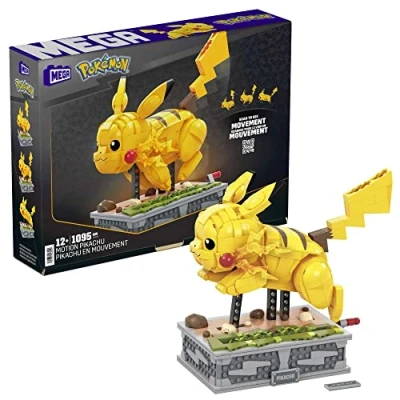 Immagine di MEGA Pokémon Kinetic Pikachu Set di Costruzioni con 1092 mattoncini e Pezzi compatibili, Arti snodati, Regalo per costruttori Adulti o Bambini 12+ Anni, HGC23