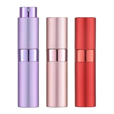 Immagine di Toureal 8ML Spruzzino Nebulizzatore Piccolo (3 Pezzi) Porta Profumo da Viaggio, Atomizzatore (Rosso Rosa Viola)