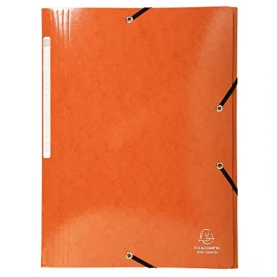 Immagine di Exacompta 55836E Cartella (Iderama con 3 lembi ed elastico, 425 / mq, A4, capienza maxi, cartoncino Manila), 1 pezzo, arancio