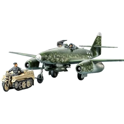 Immagine di TAMIYA 25215 1:48 Me262A 2A m. Ruota a catena (2) Modellismo, kit di costruzione in plastica, hobby, artigianato, incollaggio, modello, assemblaggio, colore modificato