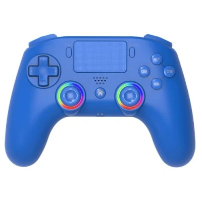Immagine di SUBSONIC Controller wireless per PS4 / Playstation 4 Bluetooth con LED, vibrazione e jack cuffie Blu [playstation_4]